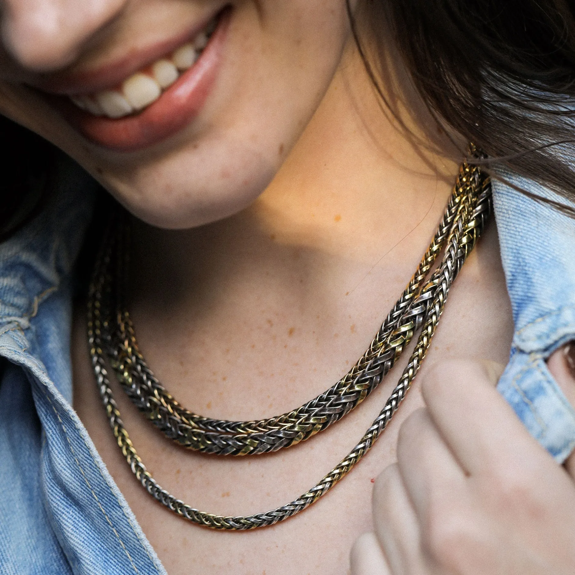 THICK LASSO GOLD & SILVER CHAIN 18 inch^Brooke Gregson Shop